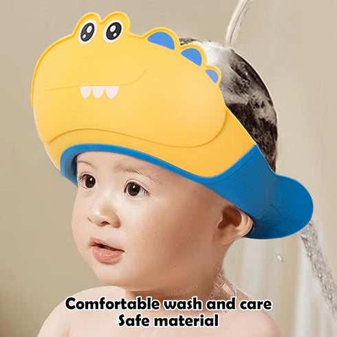 Generic Baby Shower Shield - Safe Shampoo Protection Cap,Baby Cartoon Shower Cap Shield, Soft Adjustable Visor Bathing