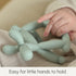 Smooch Rocking Teething Toys for Babies 0-6 Months, Easy to Hold Silicone Teether, Soothes Sore Gums (Clear)
