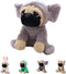 Cute Pug Stuffed Animal Cosplay as Gray Elephant Plush Toy, 12 Inch Soft Pug Dog Toy for Kids