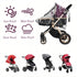 Summer Stroller Rain Cover, PVC Universal Clear Baby Travel Weather Shield for Waterproof Windproof Dustproof Pram