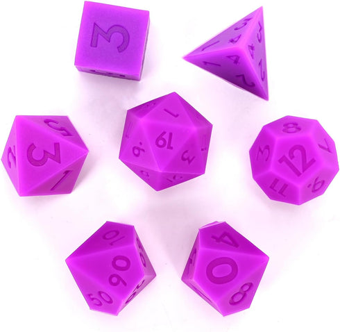 Silicone Dice, DND 7PCS Silicone Dice Set with Flannelette Bag Storage Box for Dungeons & Dragons Role-Playing and