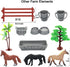 Realistic Farm Animal Figures Toys, 44 Pcs Plastic Playset with Mini Farm Animal Cake Toppers for Kids