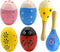 Wooden Easter Eggs Shakers Toys, Maracas Kids Hand Percussion Shakers for Party Favors, 4 Pack Easter Eggs with Shaker