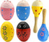 Wooden Easter Eggs Shakers Toys, Maracas Kids Hand Percussion Shakers for Party Favors, 4 Pack Easter Eggs with Shaker