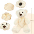 MorisMos Small Teddy Bear Bulk, 6 Packs 14" Teddy Bear Plush Toys for Kids, Girls, Birthday Wedding Party, Cream