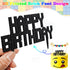 Building Blocks Cake Topper, 3D Print Character Face Design Star Flag Banners Bunting Banner Party Supplies for Boys