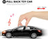 Toy Car Model S Alloy Pull Back Vehicles 1/32 Scale for Toddlers Kids (Black)