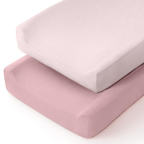lulumoon Muslin Changing Pad Cover: Baby Diaper Changing Table Pad Cover -