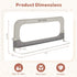 Lavilefora 59in Bed Rail for Toddlers, Folding Toddler Bed Rail Guard with Reinforced Anchor System & Sturdy Metal