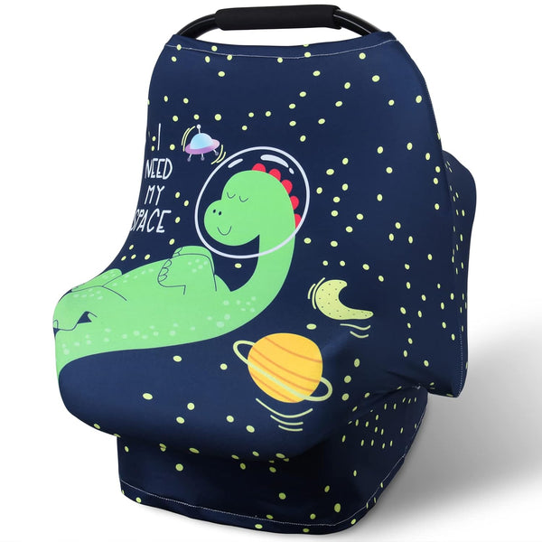 Metplus Car Seat Canopy Nursing Cover for Babies, Soft Stretchy Breastfeeding Cover for Boys, Girls, Infant Shower Gifts