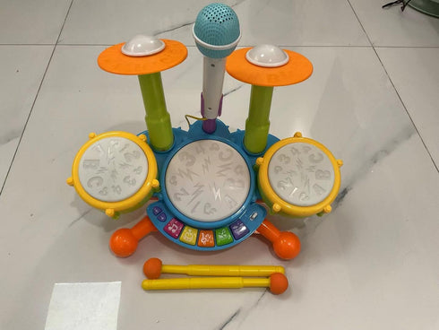 Drum Set for Toddlers 1-3, Baby Drum Set with Microphone, Kids Drum Sets for 2-5 Year Olds, Birthday Gift