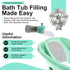 Bath Helper - Bath Tub Faucet Extender, Guides Water Directly from Faucet to Baby Bath Tub Without Splashing (Green)