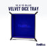 FanRoll by Metallic Dice Games Fold Up Velvet Dice Tray w/PU Leather Backing - Blue for RPG Dice Accessories