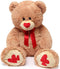 MorisMos Giant Teddy Bear Stuffed Animal, Love Heart Big Plush Toy, Large 36-inch Bear for Girlfriend Valentine's Day