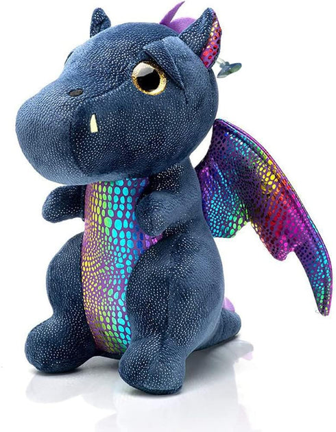Dragon Stuffed Animal, Cute 10 inch Plush Doll Toy Gift for Girls Boys Christmas (Dragon Black)