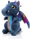 Dragon Stuffed Animal, Cute 10 inch Plush Doll Toy Gift for Girls Boys Christmas (Dragon Black)