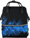 OUSIKA Blue Flame Print Diaper Bag Multifunction Laptop Backpack Travel Daypacks Large Nappy