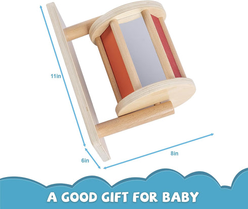 6 12 1 Full Size Spinning Drum Montessori Toys for Infant - Months Year Old Babies Toddlers (Multiple Materials)