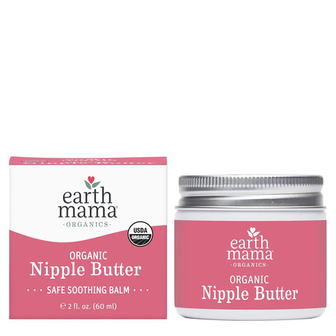 Earth Mama Nipple Butter & Diaper Balm | Nipple Cream & Organic Skincare for Baby | Breastfeeding & Postpartum