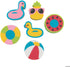 Mini Pool Party Eraser Assortment, Bulk set of 300 Pieces for Stationery Party Favors and Classroom Giveaways