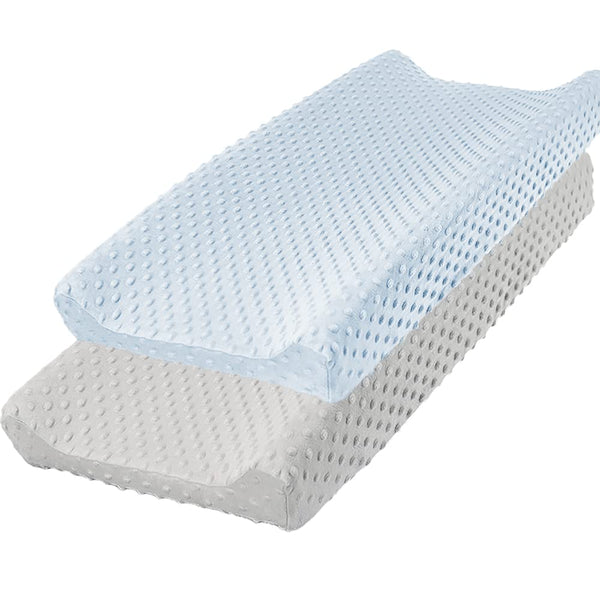 Owlowla Changing Pad Cover - Soft Minky Dots Changing Table Sheets for Baby Boy and Girl, 2 Pack