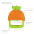 Infantino Handy Dandy Teething Mitt Soft Silicone Teether for Babies, Develops Grasping Skills, Easy to Clean, Orange