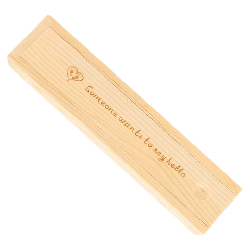 PRETYZOOM Wooden Pregnancy Test Keepsake Box with Slide Lid Elegant Storage Case