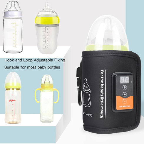 Portable USB-C Baby Bottle Warmer with Insulated Heating for Home & Car
