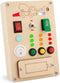 Busy Board Montessori Toys - Light Switch Preschool Learning Toys for 1 Year Old, Vehicle Theme