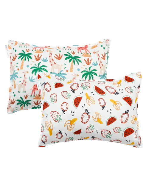 ALVABABY Toddler Pillowcases Stretchy Soft Kids Pillow Cover 2 Pack Fit 13"x