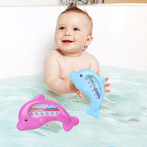 Mllepjdh Portable Dolphin Water Thermometer Cute Dolphin Thermometer Baby Bath Water Bathroom Safety Convenience Rabbit