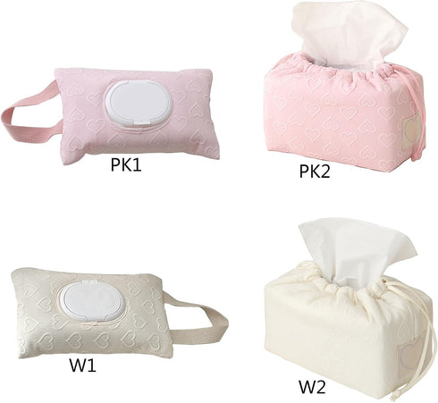 REDYY Stylish White Tissue Box Organizer for Strollers - Modern Design