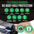 RC Body Mounts Hole Protection Kit, 8 Pieces Self-Adhesive Textured PVC Rubber Washers, Black