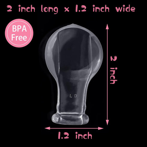 Pack 6 Pack 6 Adult Sized Pacifier Nipples: Replacement Silicone Big Teat - Value with Case Large Size