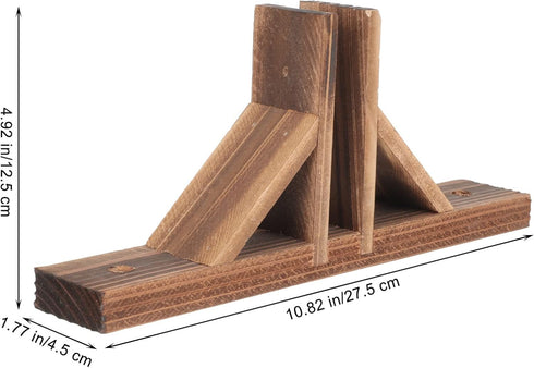 BESPORTBLE Freestanding Pet Gate Support Feet: 2pcs Wooden Folding Screen Holder for Room Divider, Triangle Bracket