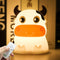 AVEKI Night Light for Kids, Portable Tap Control Rechargeable Color Changing Lamp, Remote Control Cute Cow Night Lamp