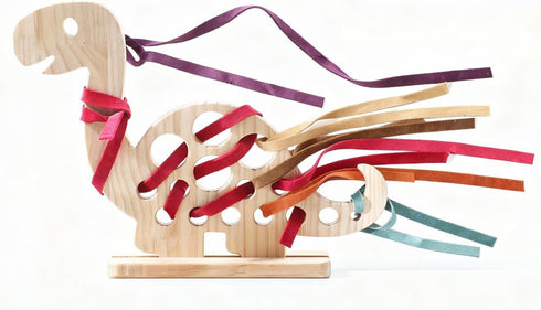 Eray Wooden Lacing Toys for Kids DIY Toy Plane Activities Car Travel Toy Montessori Educational Learning Threading Toys