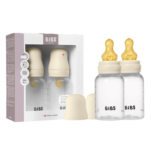 BIBS Baby Bottle 5 oz / 150 ml Natural Rubber Latex Nipple