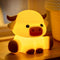 Lustrinex Cattle Night Light for Kids, Squishy Silicone 3-Level Dimmable Touch Control Cute