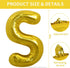 TONIFUL 40 Inch Large Gold Letter S Balloons, Helium-Filled Mylar Big Balloons for Birthday & Anniversary Celebrations