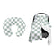 Nursing Pillow Cover, Baby Car Seat Cover for Boys Girls, Green Checkered