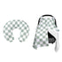 Nursing Pillow Cover, Baby Car Seat Cover for Boys Girls, Green Checkered