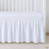 100% 28" 52" 14" Cottington Lane White Infrant Crib Bed Skirt Dust Ruffle with Split Corner, Natural Cotton Nursery