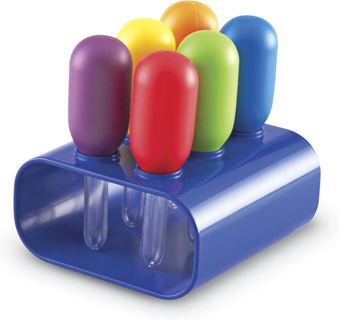 Learning Resources Jumbo Eyedroppers Set of 6 with Stand - Ages 3+ - Preschool Science Tools