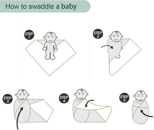 Newborn Swaddle Blanket with Hat Set - Hospital Receiving Blankets for Girls Boys (Copper, 35"*35")