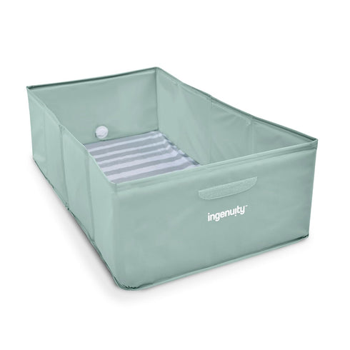 12M-5Y, Ingenuity Tuckaway Toddler Folding Tub, Converts Shower to Tub, Folds to Store, Easy to Clean, No Assembly