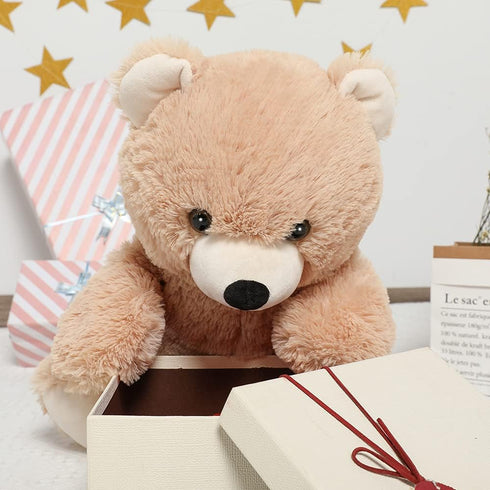 Tezituor 18 Inch Teddy Bear Stuffed Animal, Cute Tan Plush Bear Gift for Christmas, Birthday, Valentine's Day