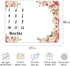 Baby Milestone Blanket, Floral Print Large Blanket for Girls and Boys, Newborn Photography, 48x40inch BTZZME177