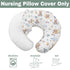Watercolor Bear Rainbow Blue Baby Nursing Pillow Covers for Boy Cute Bears Moon Stars Clouds Nursing Slipcovers