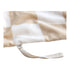 Tan Checked Mini Blanket with Blue Pacifier Holder